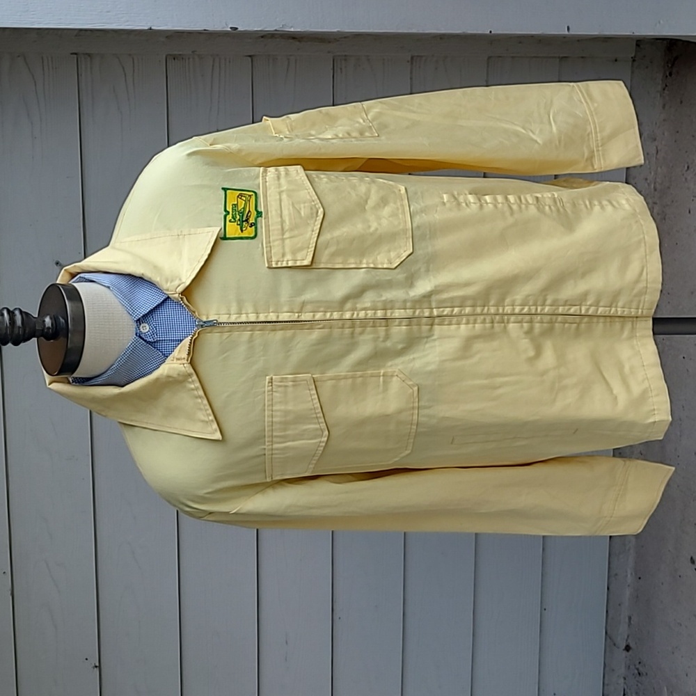 Men's Light Yellow Zip-Front Work Jacket
